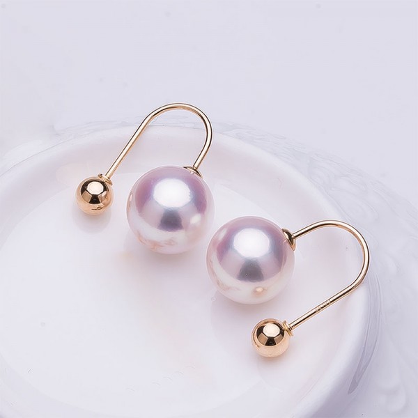 Bông tai vàng 18k ngọc trai biển Akoya 8-9mm Cadie