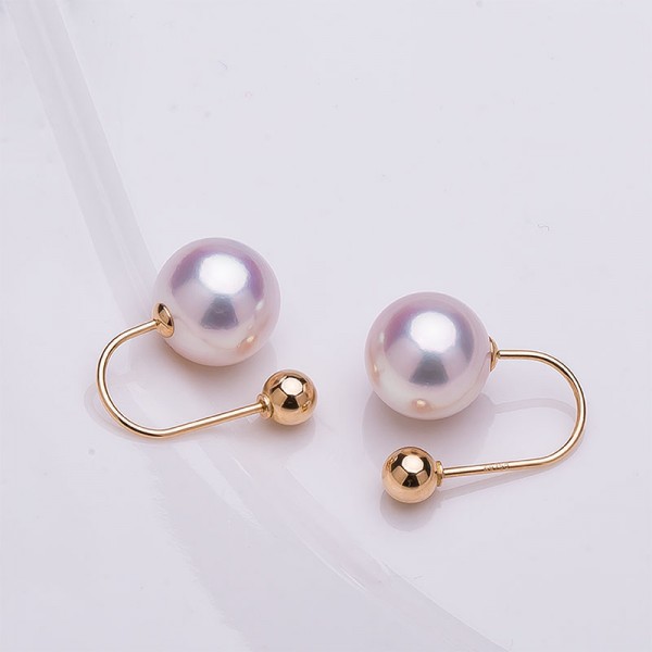 Bông tai vàng 18k ngọc trai biển Akoya 8-9mm Cadie