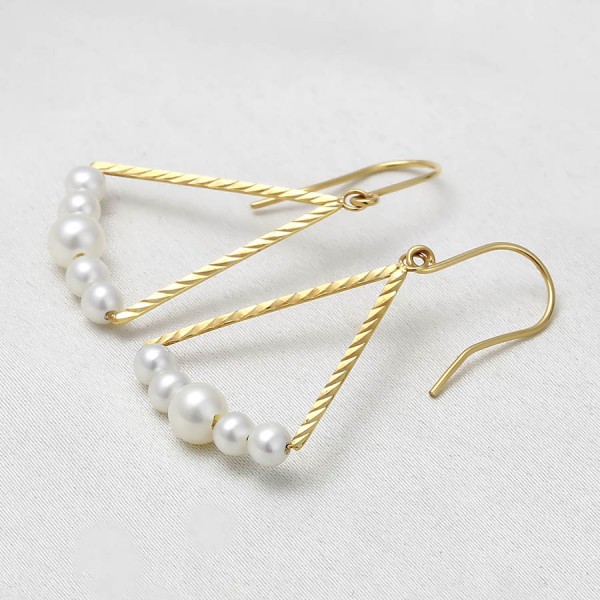 Bông tai vàng 18k ngọc trai nước ngọt 5.5-7mm Tora