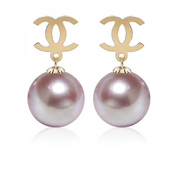 Bông tai vàng 18K ngọc trai thật Bonni 8-9mm