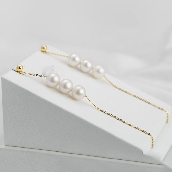 Bông tai vàng 18k ngọc trai thật Fero 8.5-9mm 