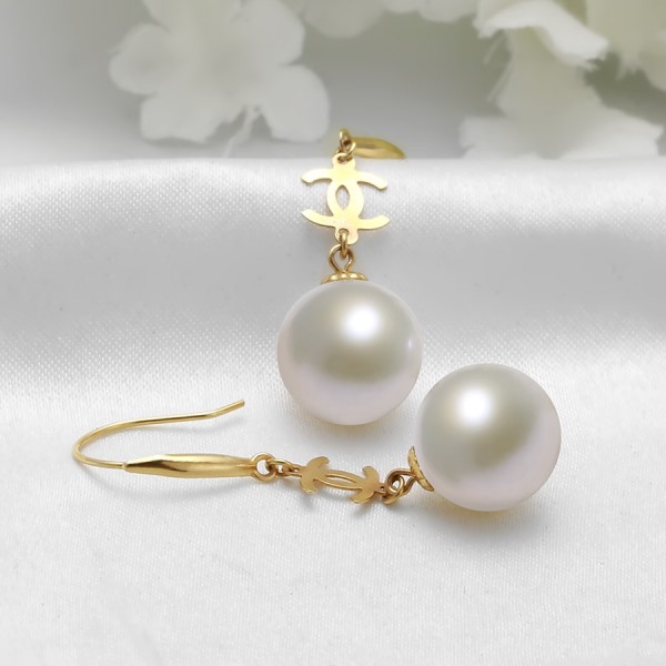 Bông tai vàng 18k ngọc trai thật Sebastian