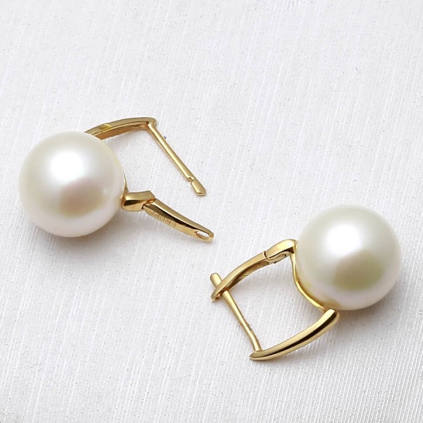 Bông tai vàng 18k ngọc trai thật thật 8-9mm Sapi