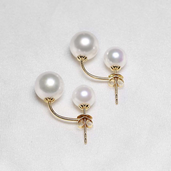 Bông tai vàng 18k ngọc trai thật 7-9mm Joy