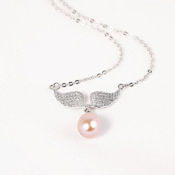 Dây chuyền bạc Angel Wings Pearl 2