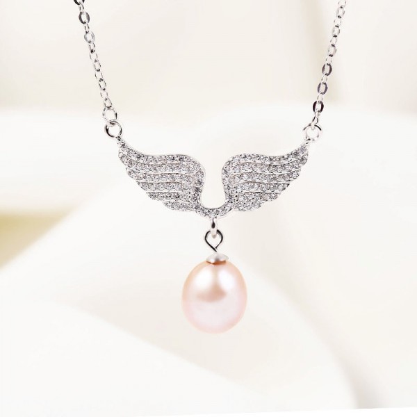 Dây chuyền bạc Angel Wings Pearl 4