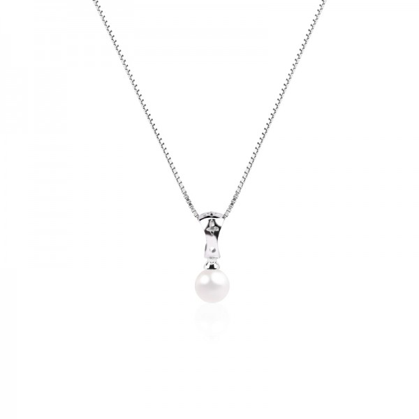 Dây chuyền bạc Basic Pearl 1