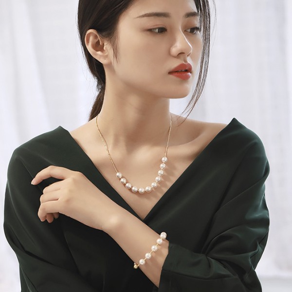 Dây chuyền vàng 18k ngọc trai biển Akoya 9-9.5mm Fio