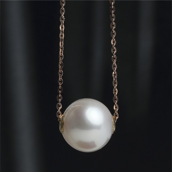 Dây chuyền vàng 18k ngọc trai biến Akoya Disa 