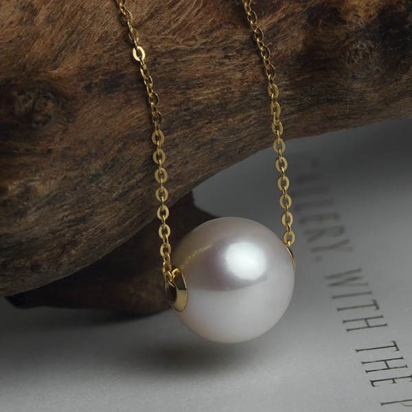 Dây chuyền vàng 18k ngọc trai biến Akoya Disa 