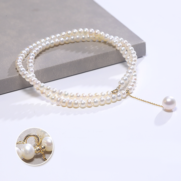 Dây chuyền vàng 18k ngọc trai thật Jio 5.5-9mm