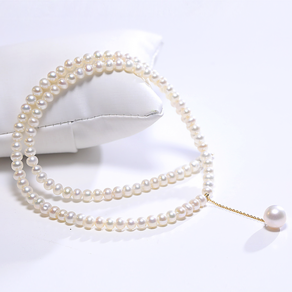 Dây chuyền vàng 18k ngọc trai thật Jio 5.5-9mm