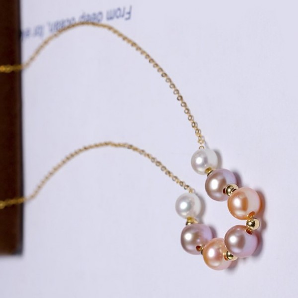 Dây chuyền vàng 18k ngọc trai thật Koi