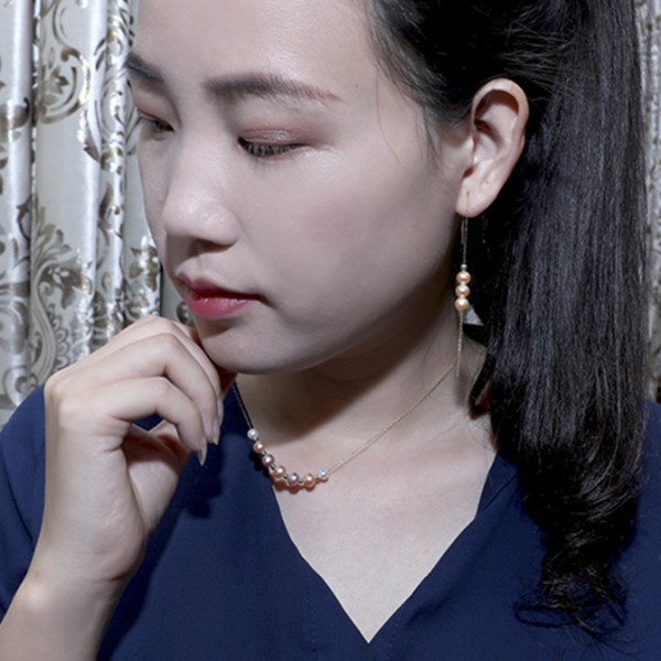 Dây chuyền vàng 18k ngọc trai thật Koi