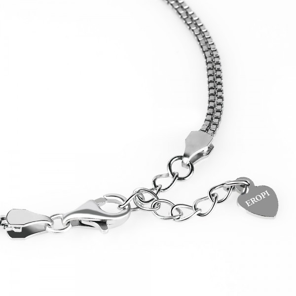 Lắc tay bạc Flower Chain 4