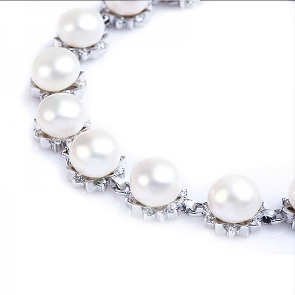Lắc tay bạc Sunflower Pearl 3