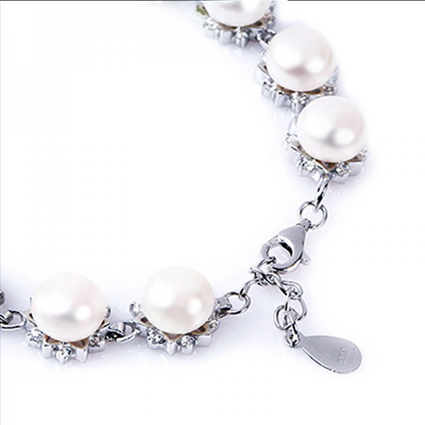 Lắc tay bạc Sunflower Pearl 4