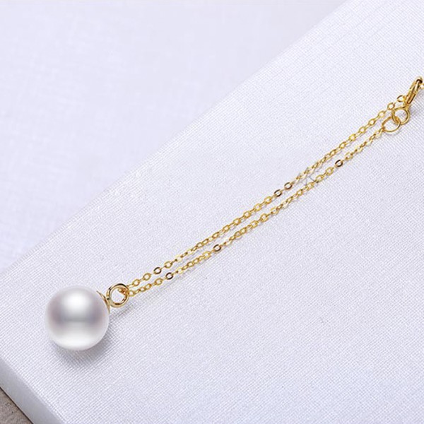 Lắc tay vàng 18k ngọc trai thật 6.5-8.5mm Sisa