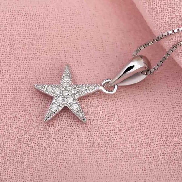 Mặt dây chuyền bạc Beauty Starfish 4
