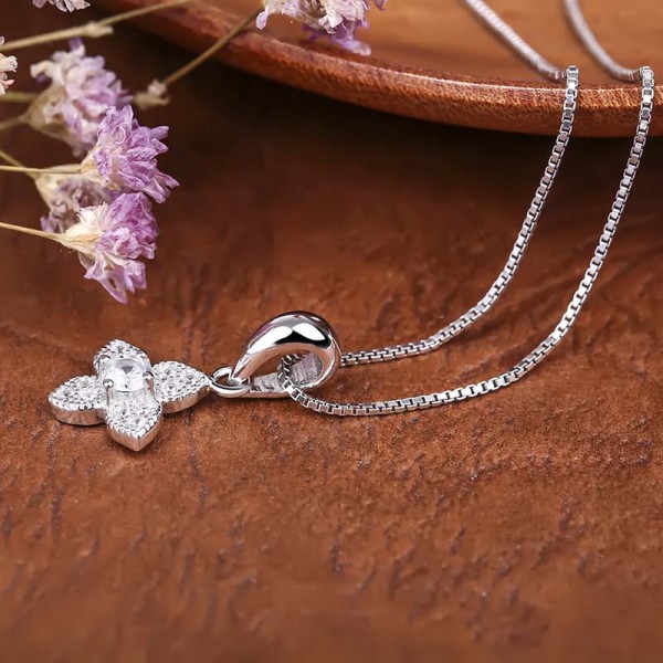 Mặt dây chuyền bạc Dani Flower 4