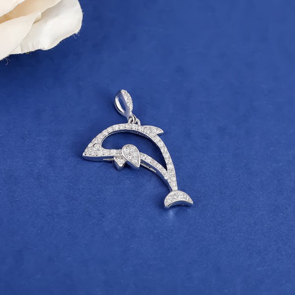 Mặt dây chuyền bạc Dolphin 2