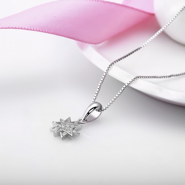 Mặt dây chuyền bạc Double Star 3