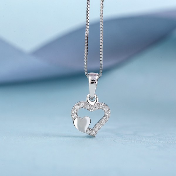 Mặt dây chuyền bạc Eddsel Heart 3