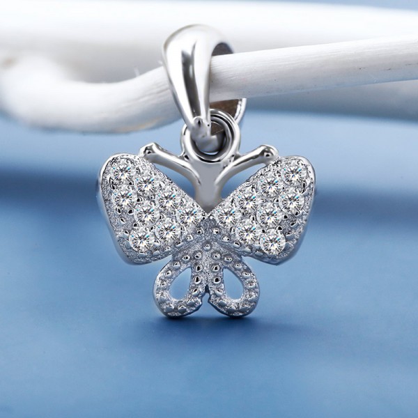 Mặt dây chuyền bạc Gem Butterfly 2