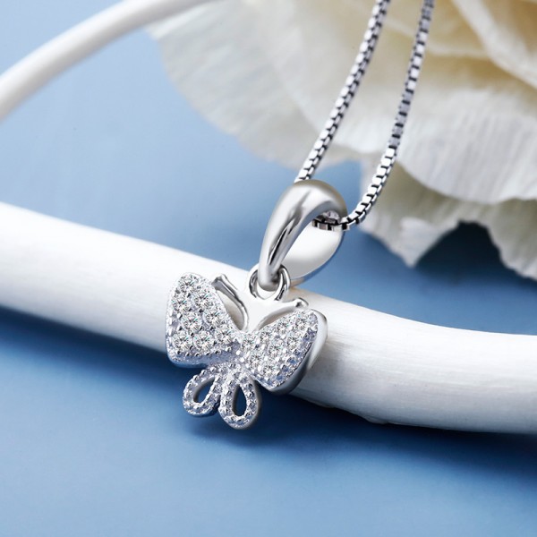 Mặt dây chuyền bạc Gem Butterfly 4
