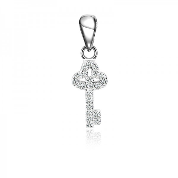 Mặt dây chuyền bạc Key Love 1