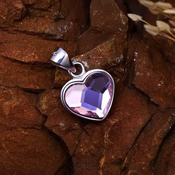 Mặt dây chuyền bạc Purple Heart 2