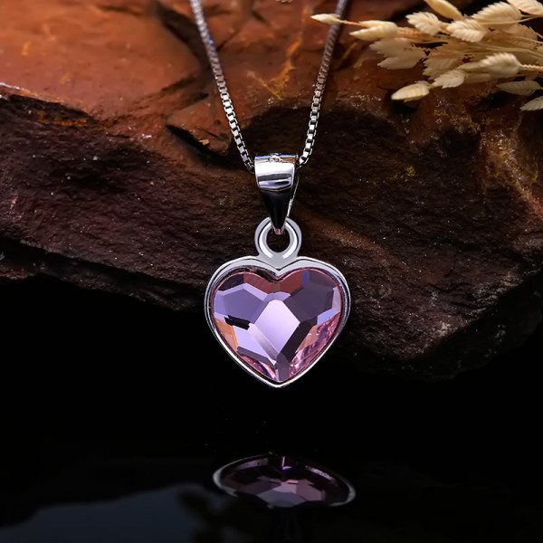 Mặt dây chuyền bạc Purple Heart 4