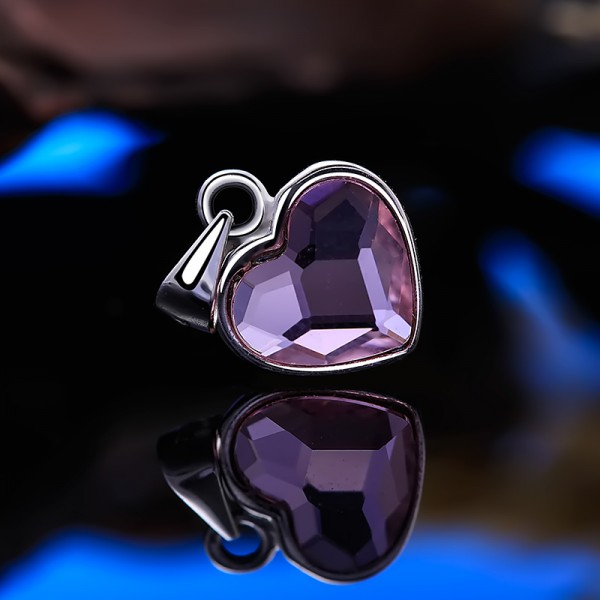 Mặt dây chuyền bạc Purple Heart 3