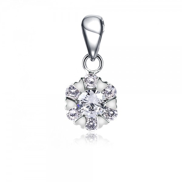 Mặt dây chuyền bạc Snowflake Love1