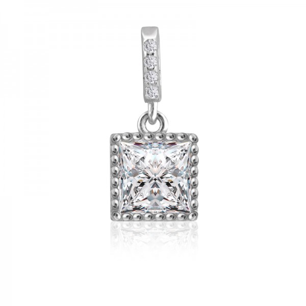 Mặt dây chuyền bạc Strong Square 1