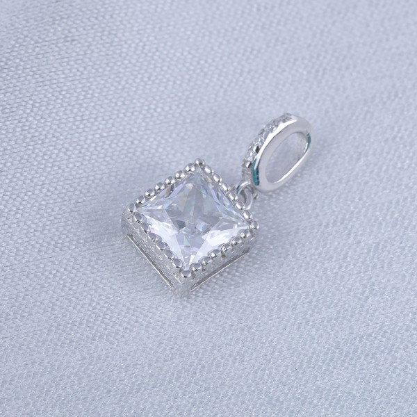 Mặt dây chuyền bạc Strong Square 2