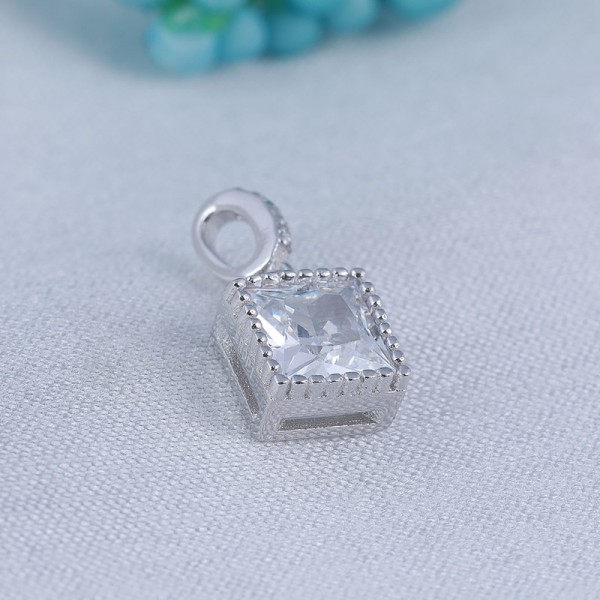 Mặt dây chuyền bạc Strong Square 3