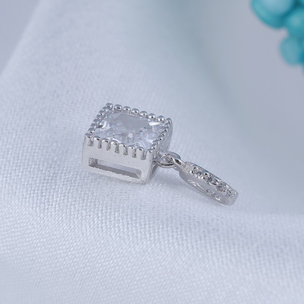 Mặt dây chuyền bạc Strong Square 4