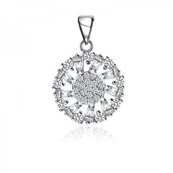 Mặt dây chuyền bạc Wheel Love 1