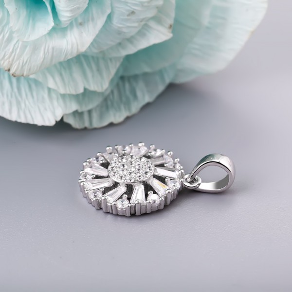 Mặt dây chuyền bạc Wheel Love 3