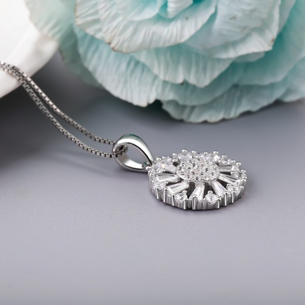 Mặt dây chuyền bạc Wheel Love 4