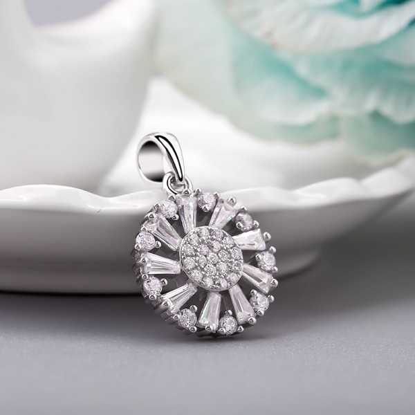Mặt dây chuyền bạc Wheel Love 2