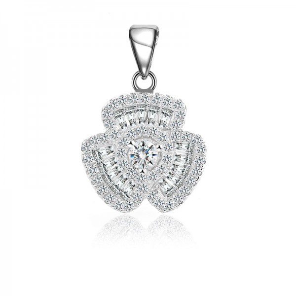 Mặt dây chuyền bạc Zane Flower 1