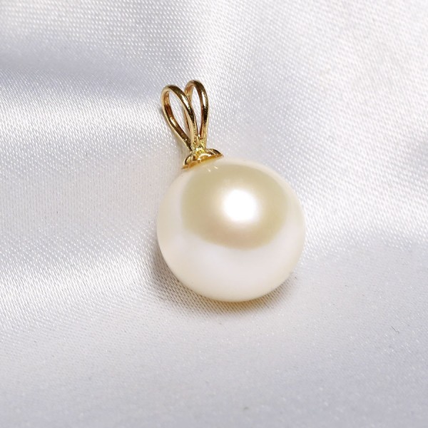 Mặt dây chuyền vàng 18k ngọc trai thật 10-11mm Duno