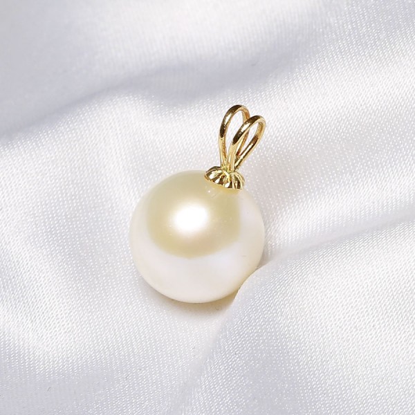 Mặt dây chuyền vàng 18k ngọc trai thật 10-11mm Duno