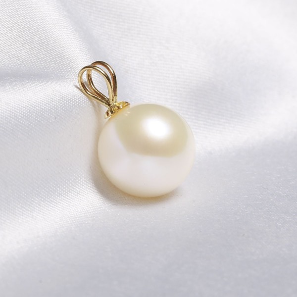 Mặt dây chuyền vàng 18k ngọc trai thật 10-11mm Duno