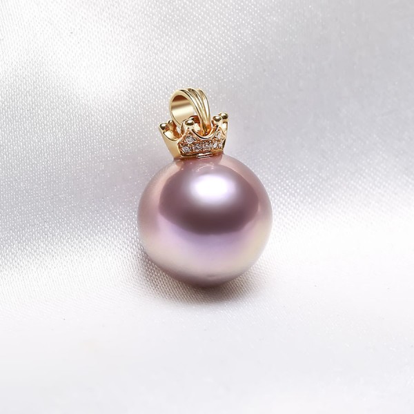 Mặt dây chuyền vàng 18k ngọc trai thật 10-11mm Heidi đính kim cương