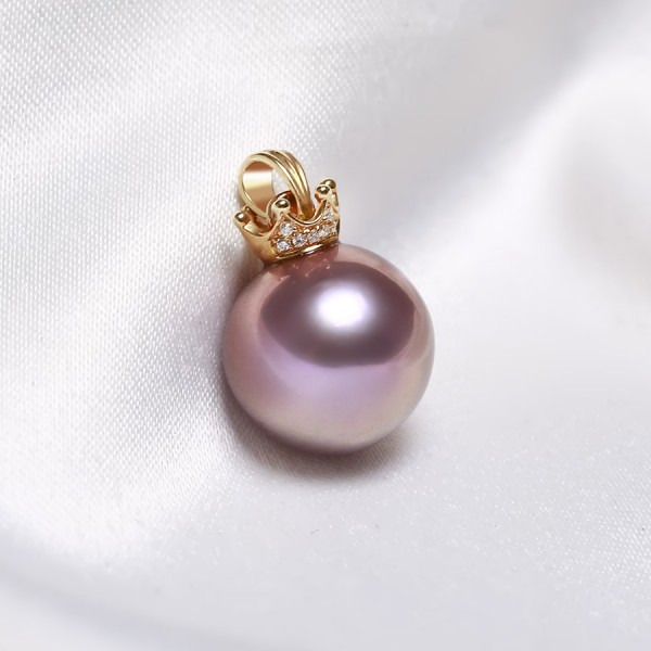 Mặt dây chuyền vàng 18k ngọc trai thật 10-11mm Heidi đính kim cương