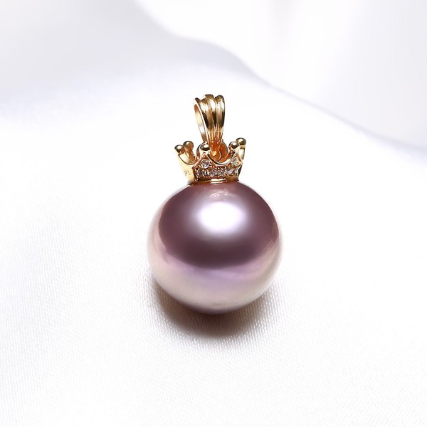 Mặt dây chuyền vàng 18k ngọc trai thật 10-11mm Heidi đính kim cương