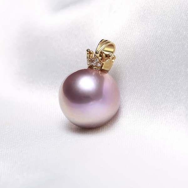 Mặt dây chuyền vàng 18k ngọc trai thật 10-11mm Heidi đính kim cương
